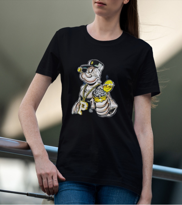 Spinach Pimp Chain And Cap Style Billboard T-Shirt