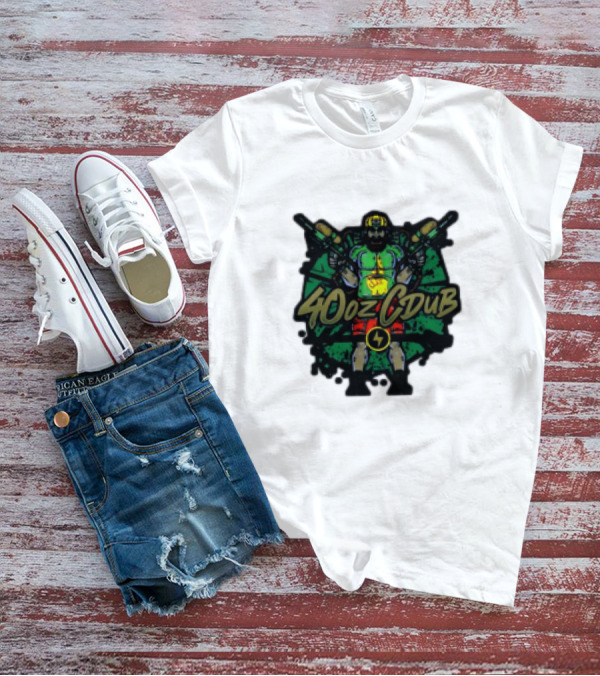 40ozCDub RemixDub Guns Warrior Power T-Shirt