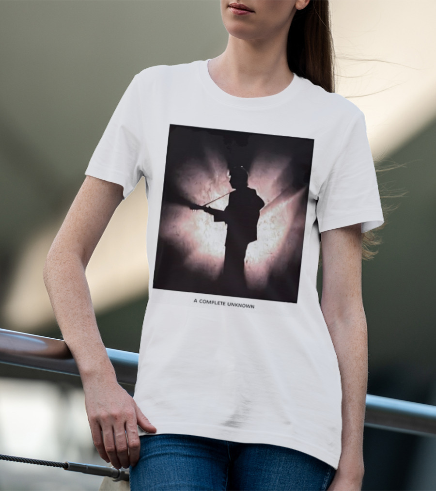 A Complete Unknown Retro Silhouette Illuminated Stage Presence T-Shirt