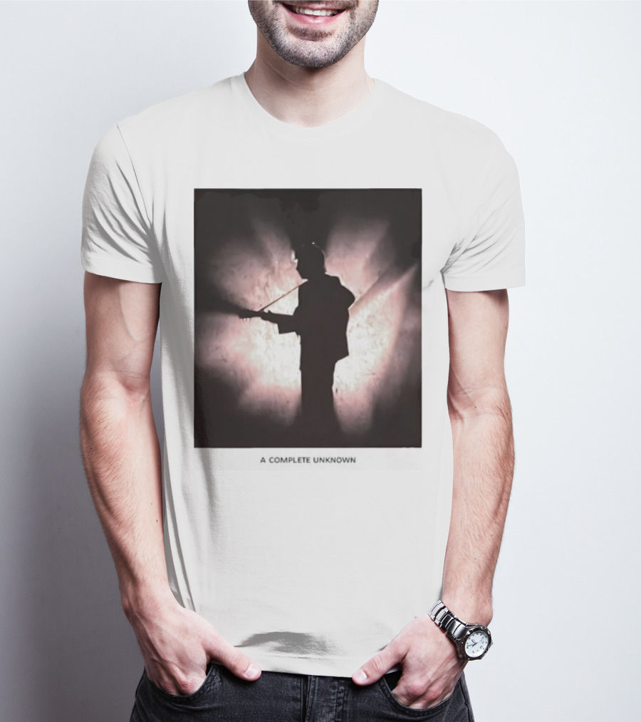 A Complete Unknown Retro Silhouette Illuminated Stage Presence T-Shirt