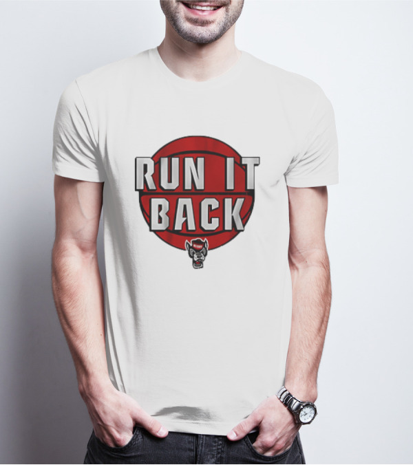 NC State Wolfpack Basketball Run It Back Red Basketball T-Shirt