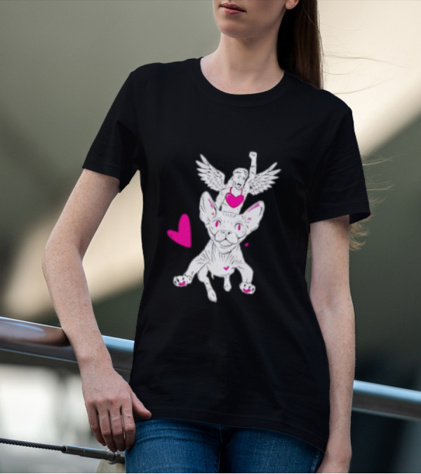 Love Doug Sphinx Angel And Cat With Hearts T-Shirt