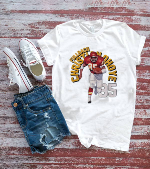 Christian Okoye Kansas City Chiefs Fullback 35 Vintage NFL Football Name ARC T-Shirt