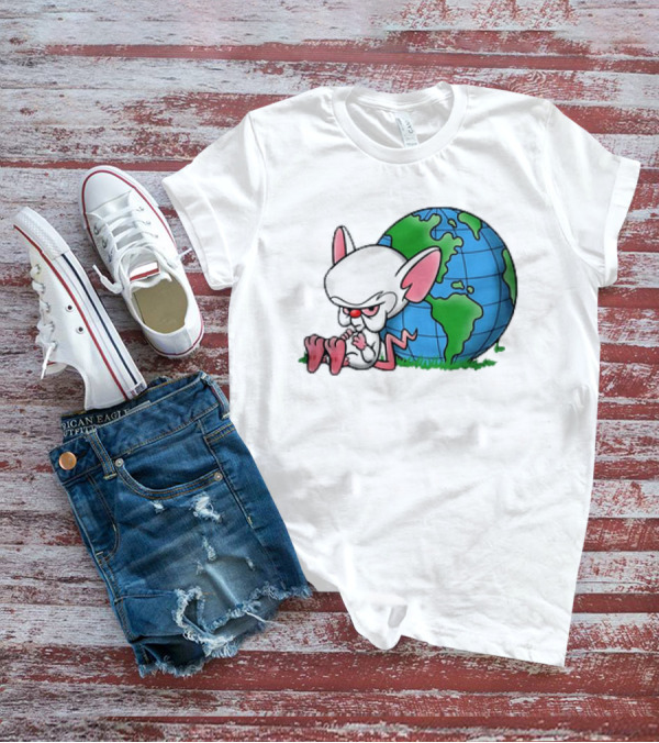 Pinky And The Brain World Domination Plan With Globe T-Shirt
