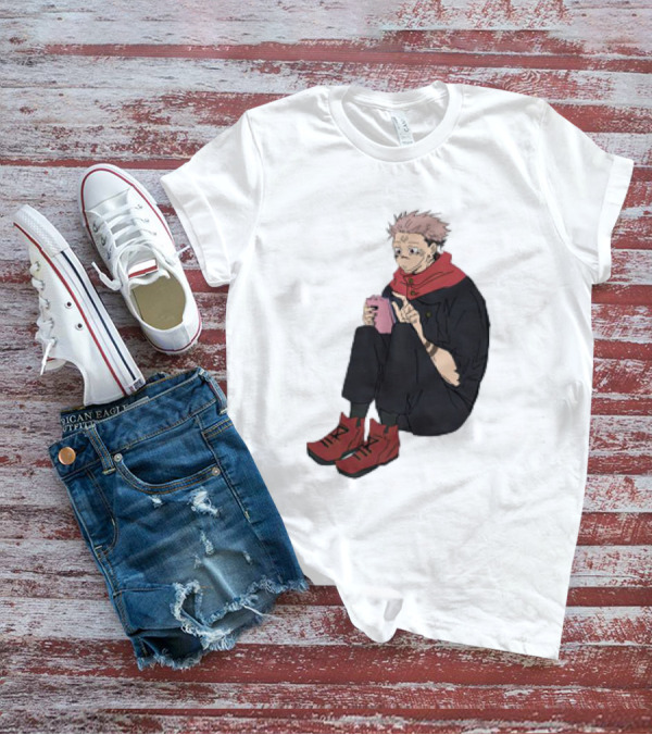 Yuji Itadori Mode Ryomen Sukuna Playing With Phone Jujutsu Kaisen Anime T-Shirt
