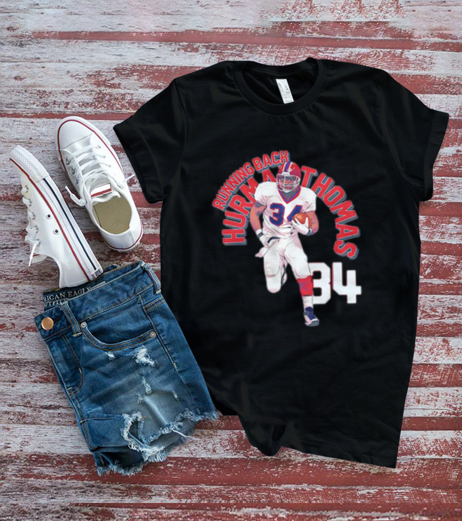 Thurman Thomas Buffalo Bills Running Back 34 Vintage NFL Football T-Shirt