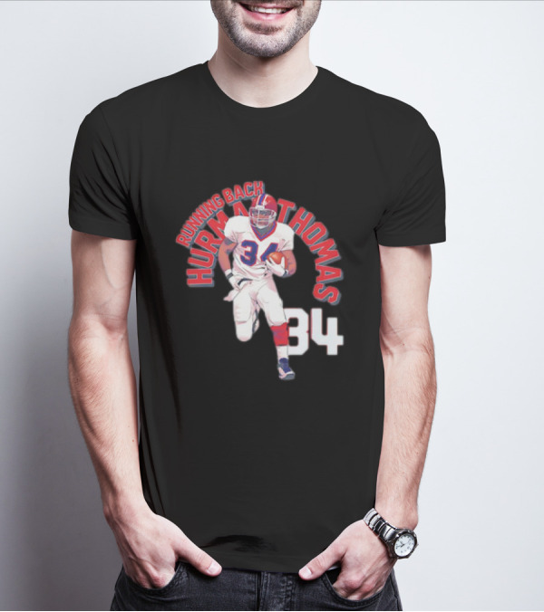 Thurman Thomas Buffalo Bills Running Back 34 Vintage NFL Football T-Shirt
