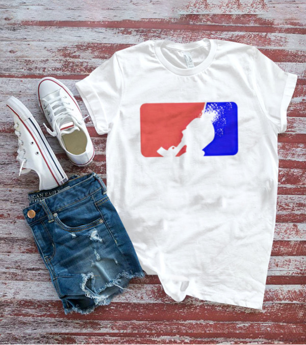 David Major League Shooting Silhouette Red Blue Funny T-Shirt