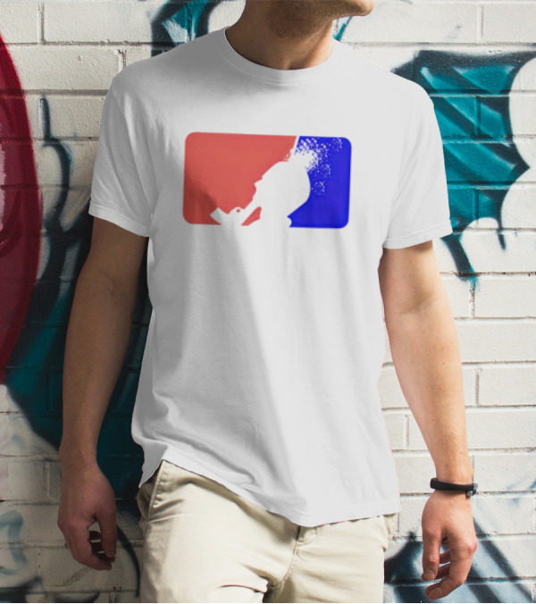 David Major League Shooting Silhouette Red Blue Funny T-Shirt