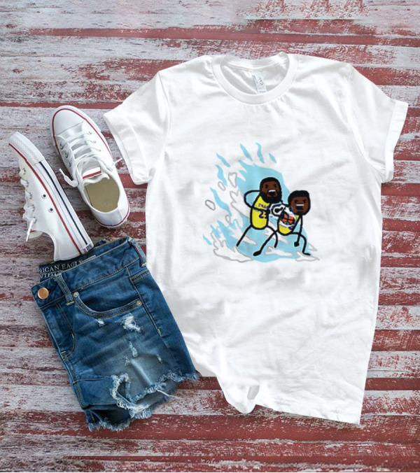 LeBron James Los Angeles Lakers Father Son Kamehameha Basketball Anime Fusion T-Shirt