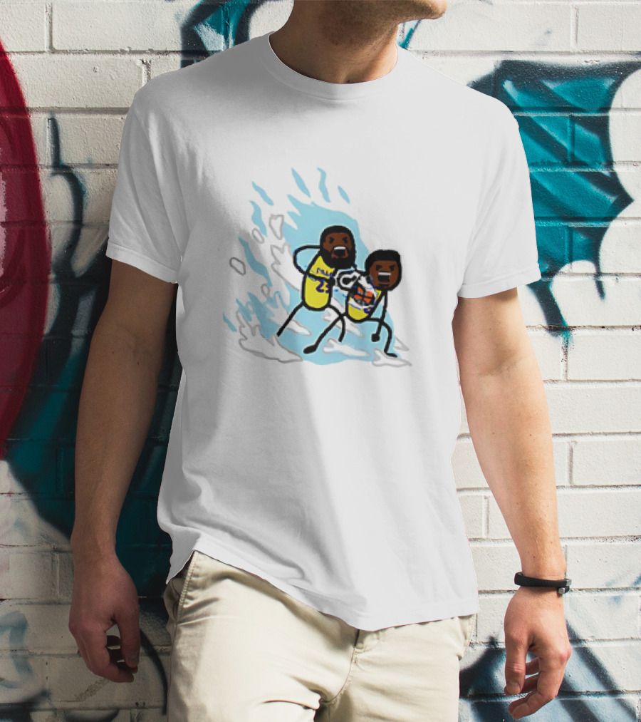 LeBron James Los Angeles Lakers Father Son Kamehameha Basketball Anime Fusion T-Shirt