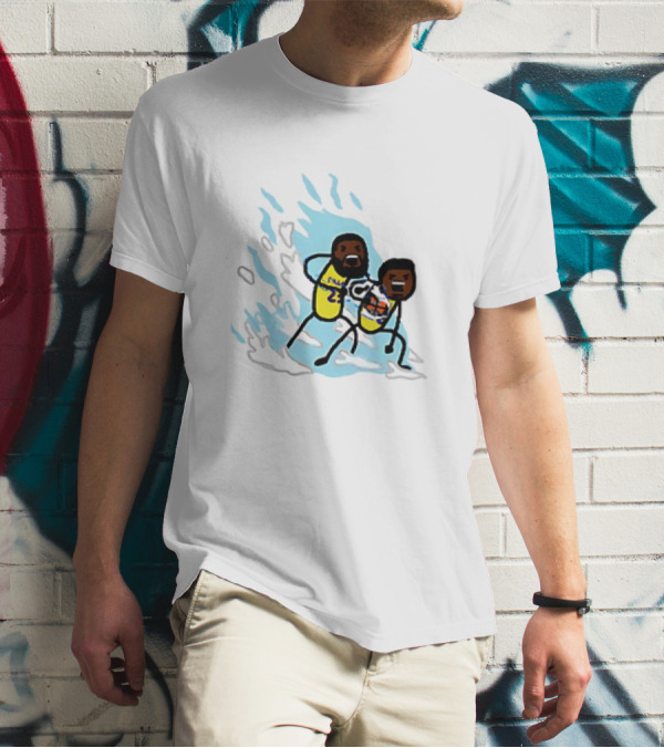 LeBron James Los Angeles Lakers Father Son Kamehameha Basketball Anime Fusion T-Shirt