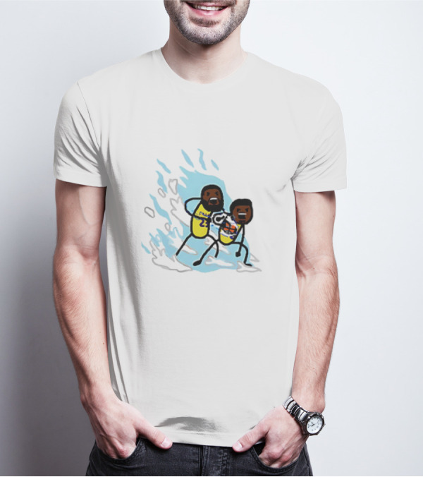 LeBron James Los Angeles Lakers Father Son Kamehameha Basketball Anime Fusion T-Shirt