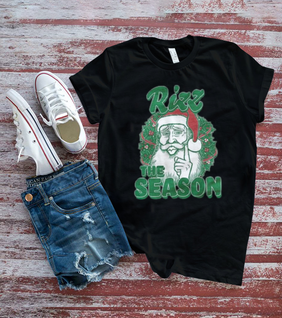 Rizz The Season Christmas Santa Benson Meme T-Shirt
