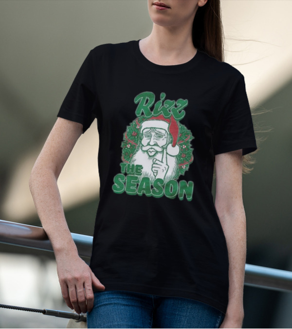 Rizz The Season Christmas Santa Benson Meme T-Shirt