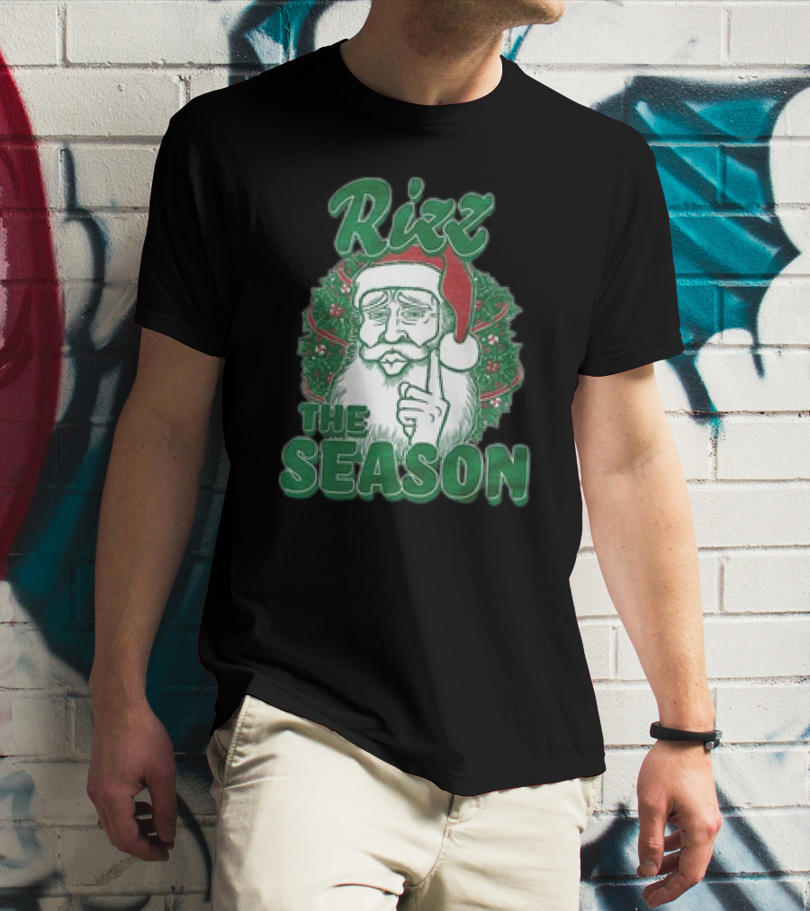 Rizz The Season Christmas Santa Benson Meme T-Shirt