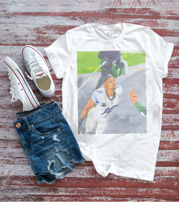 Amon Ra St Brown Number 14 Lions Kiss Meme T-Shirt