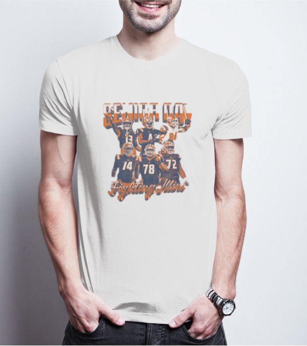 Senior Day Fighting Illini Players Illinois Football T-Shirt
