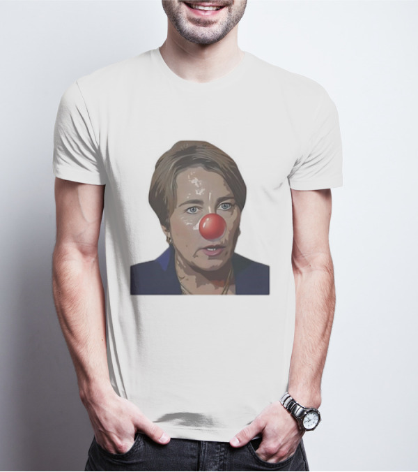 Maura Healey Cartoon Clown Nose Face Image T-Shirt