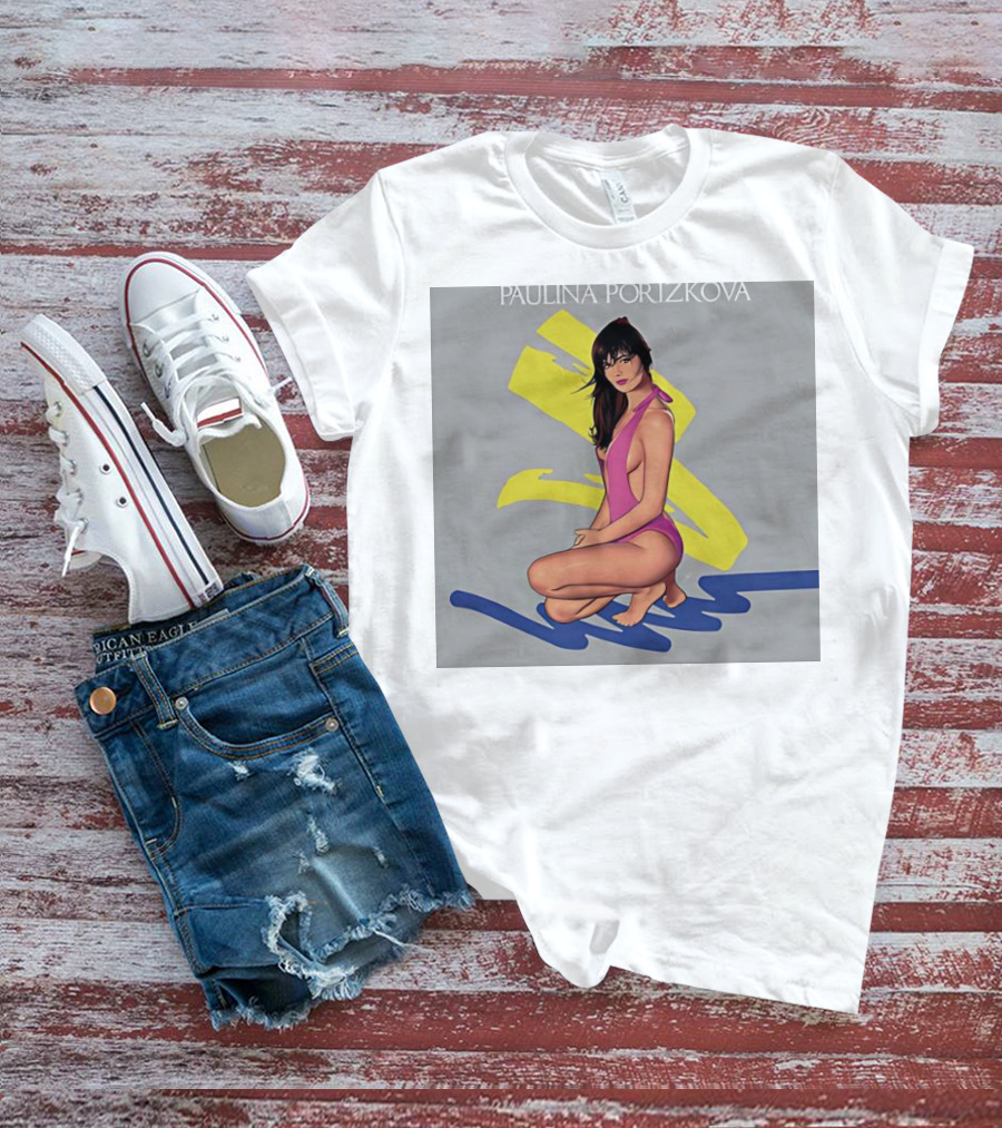 PAULINA PORIZKOVA CLASSIC Colorful Illustration On Gray Background T-Shirt