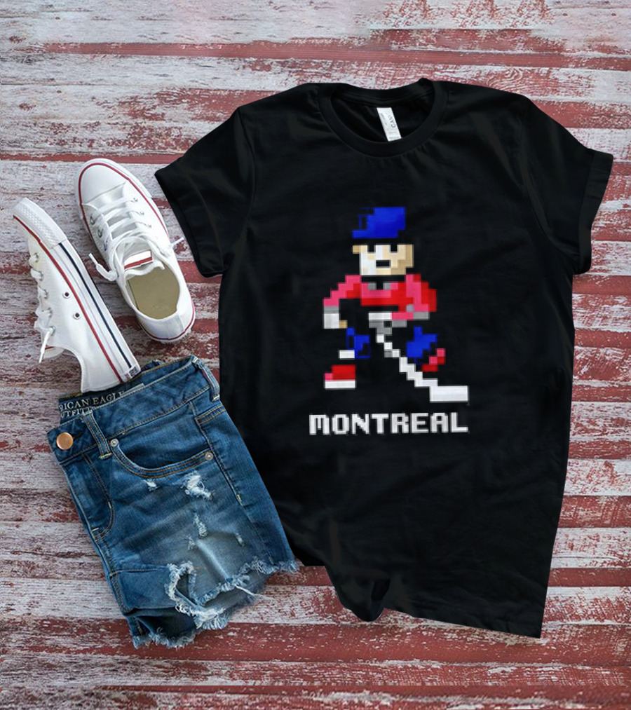 Montreal 8-Bit Hockey Player T-Shirt