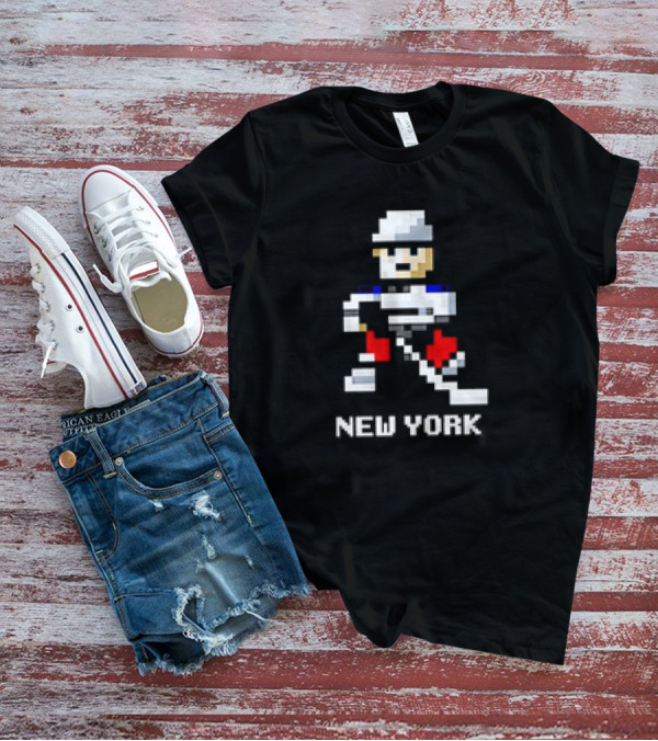 New York 8-bit Hockey Player T-Shirt