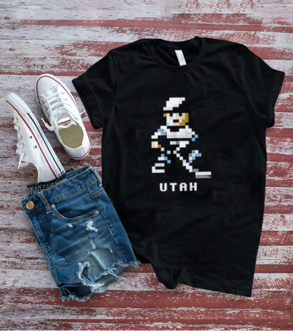 Utah Hockey 8 Bit Pixel T-Shirt