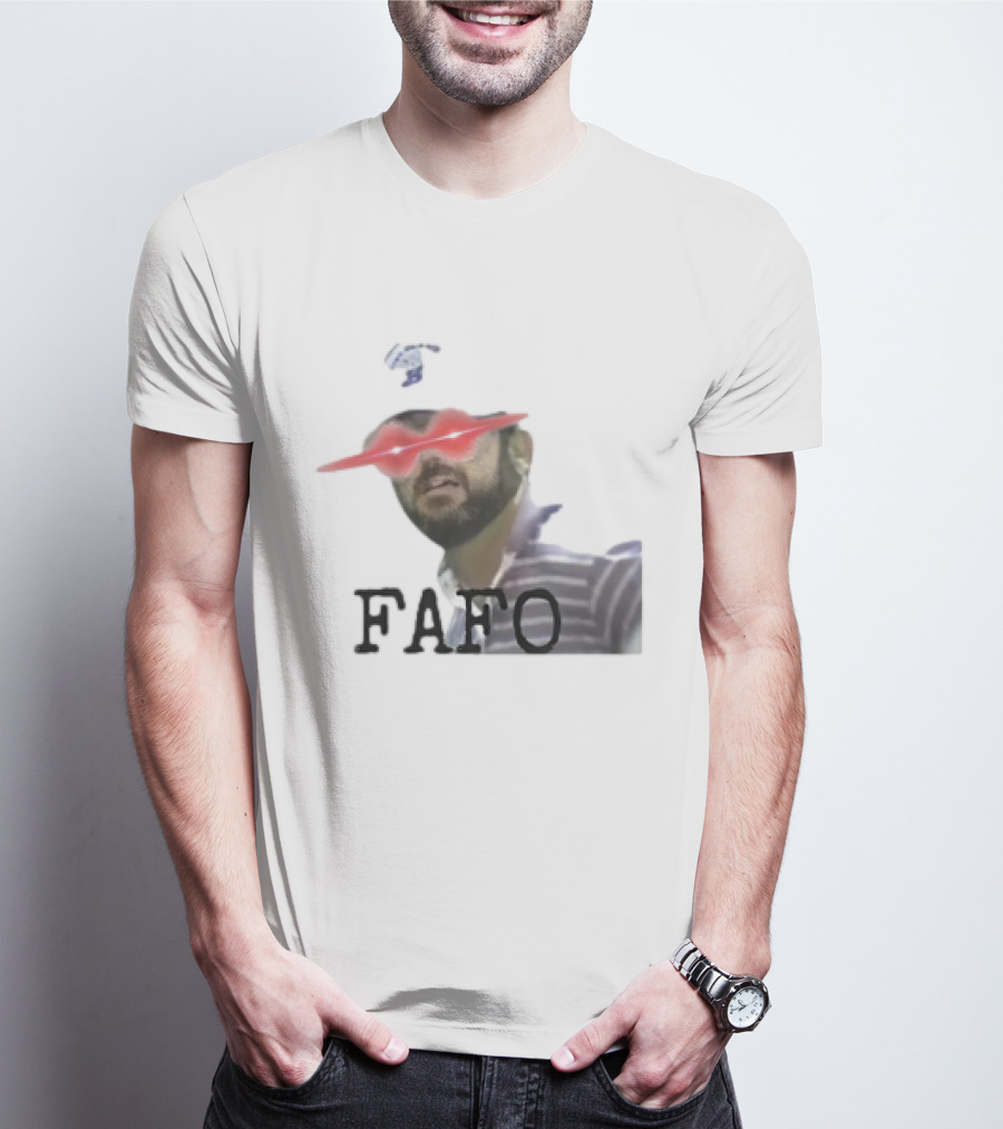 Gary Plauche FAFO PWYD Red Laser Eyes T-Shirt