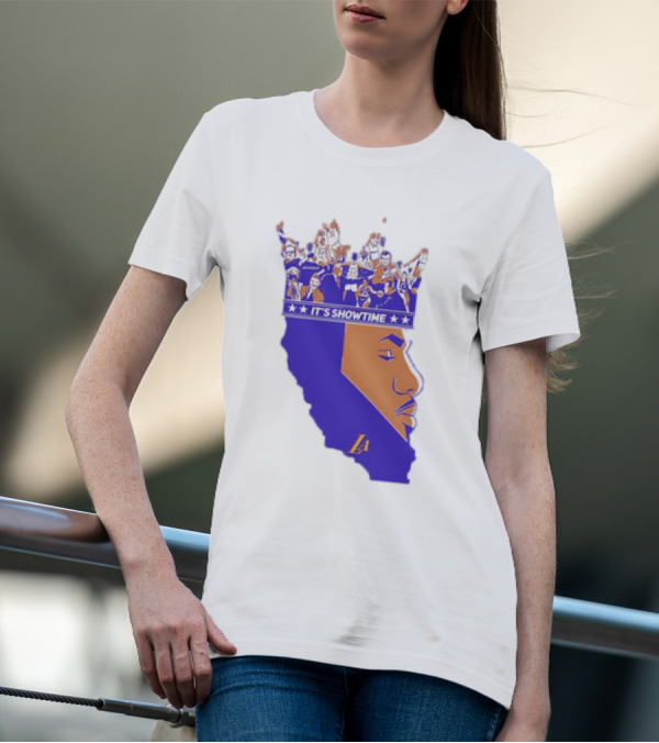 Lebron James It's Showtime Los Angeles Lakers Crown California T-Shirt