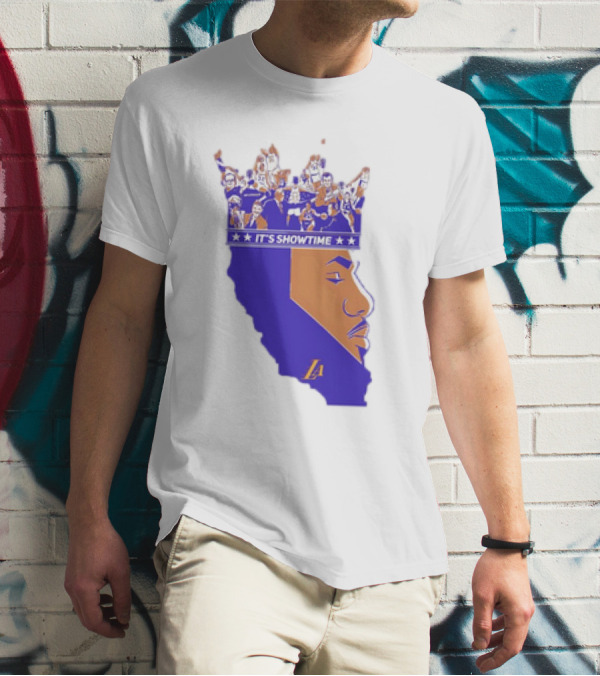 Lebron James It's Showtime Los Angeles Lakers Crown California T-Shirt