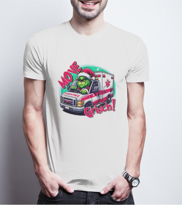 MOVE Grinch Christmas Ambulance Driver T-Shirt