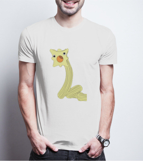 The Worm Classic Cartoon Character With Yellow Star-Shaped Head And Orange Circle Mouth T-Shirt