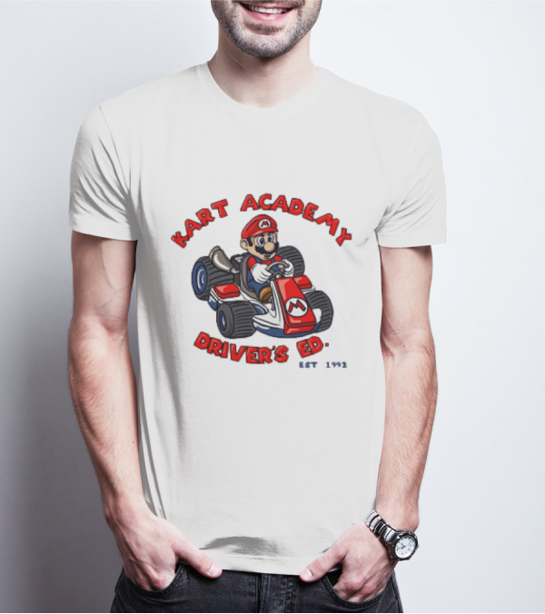 Kart Academy Driver's Ed Mario Kart Est 1992 T-Shirt