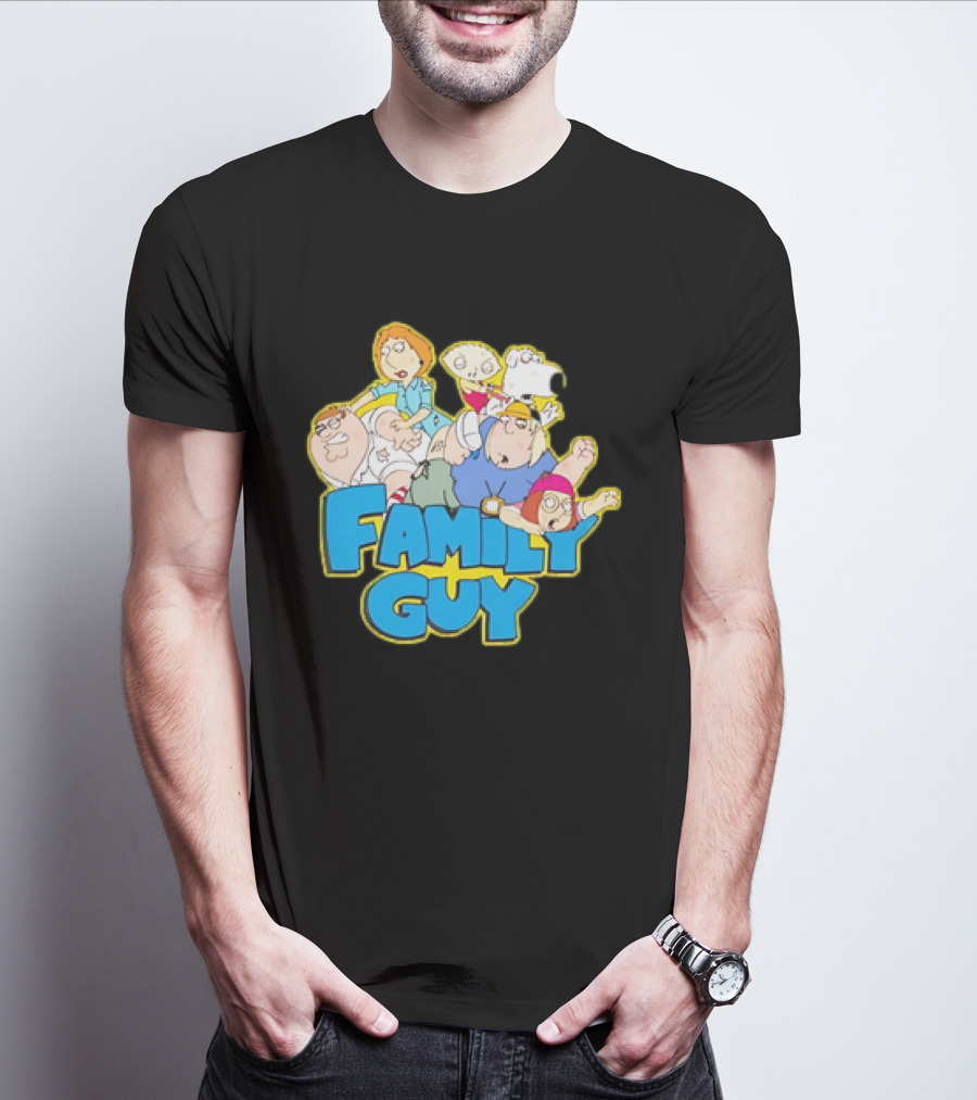Family Guy Classic Cartoon Characters Fight Scene Vintage T-Shirt