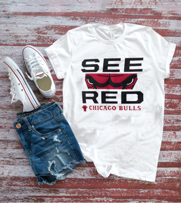 See Red Chicago Bulls T-Shirt