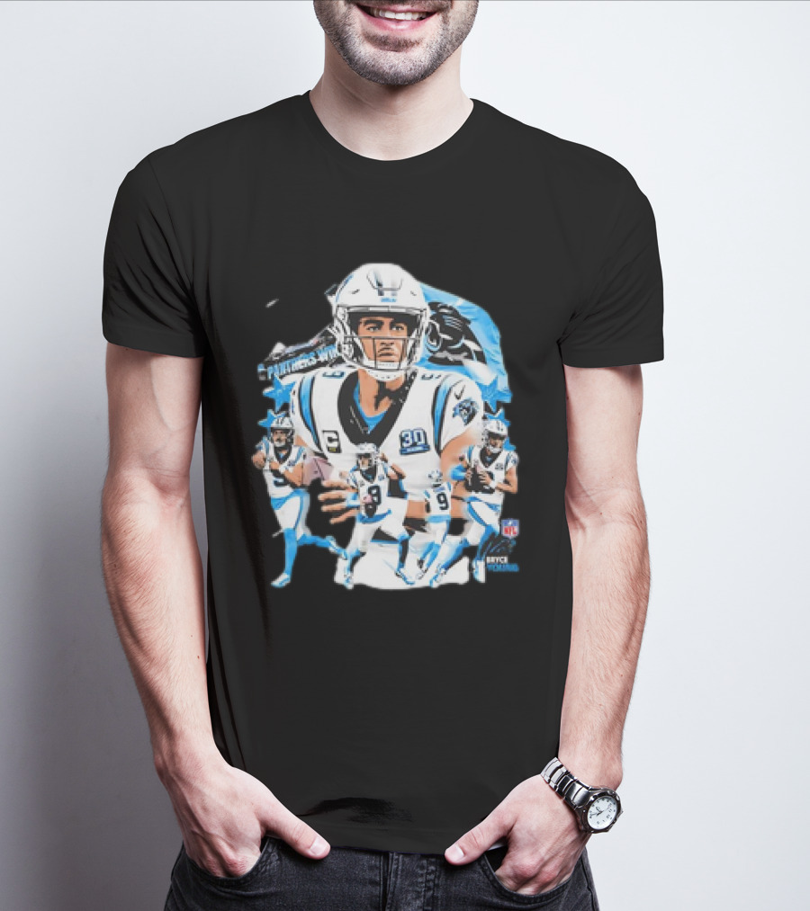 Bryce Young Carolina Panthers NFL Quarterback Action Series T-Shirt