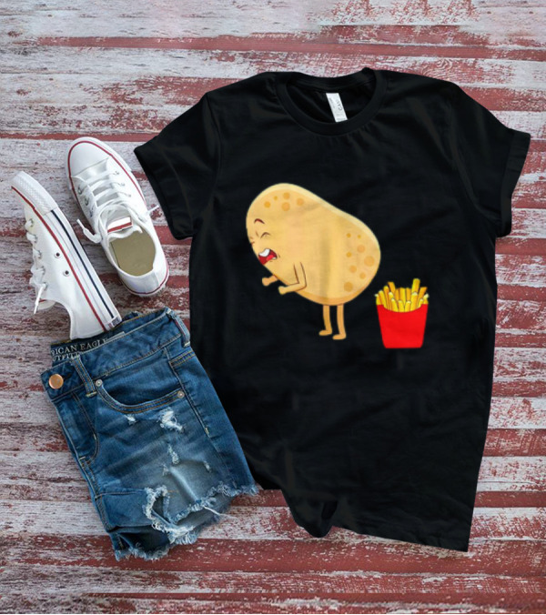 Potato Poops Fries Funny Cartoon T-Shirt