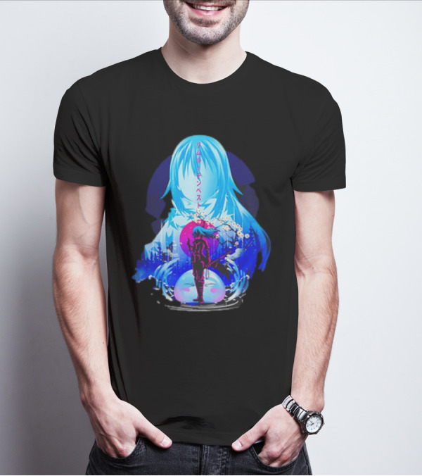 That Time I Got Reincarnated As A Slime Manga Character Silhouette Fantasy Scene T-Shirt