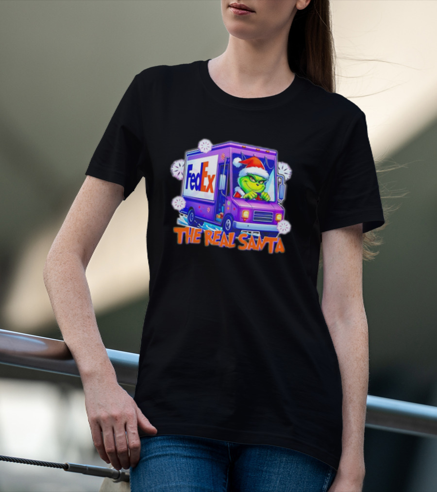 The Real Santa Grinch FedEx Truck Christmas Delivery T-Shirt