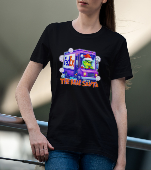 The Real Santa Grinch FedEx Truck Christmas Delivery T-Shirt