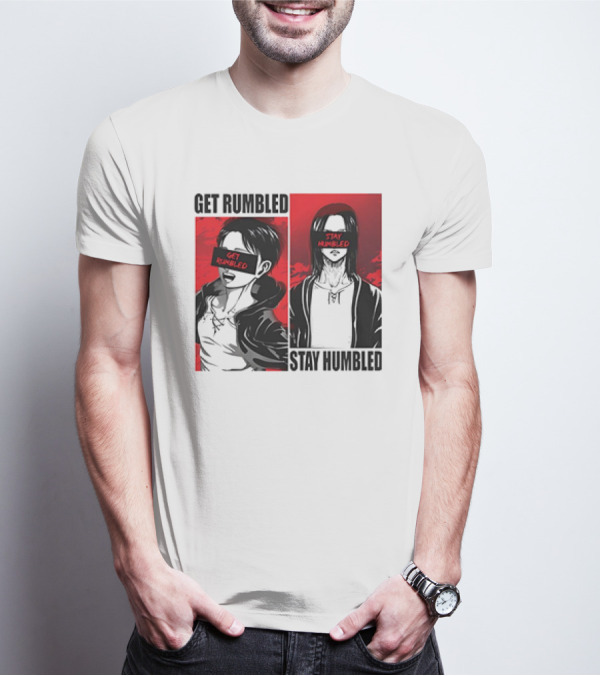 Get Rumbled Stay Humbled Attack On Titan Manga Characters T-Shirt