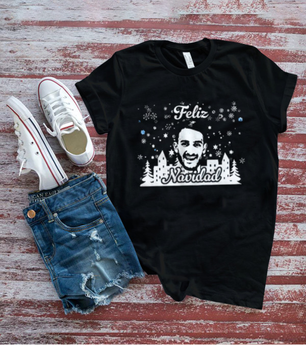 Feliz Navidad Pol Valentin Xmas Christmas Snowflakes Urban Scene T-Shirt