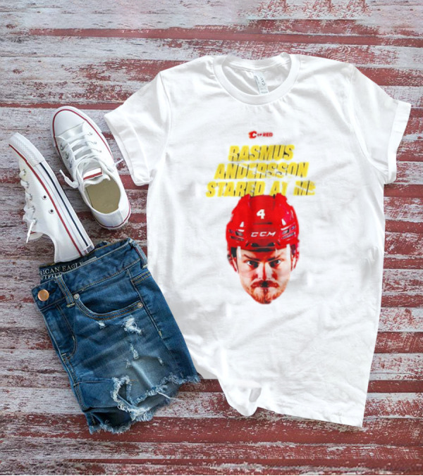 C Of Red Rasmus Andersson Stared At Me CCM Red Helmet Number 4 T-Shirt
