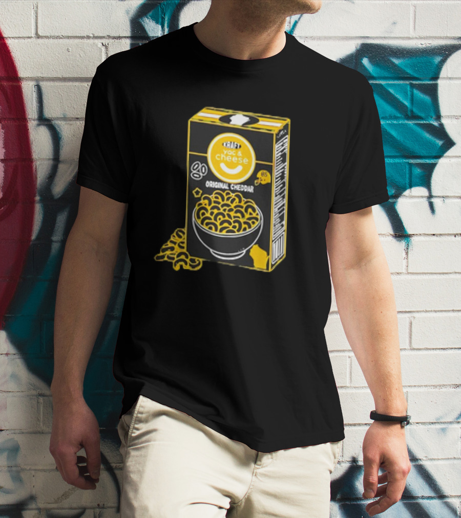 Kraft YAC ‘N Cheese Original Cheddar Box With Smiley Face T-Shirt