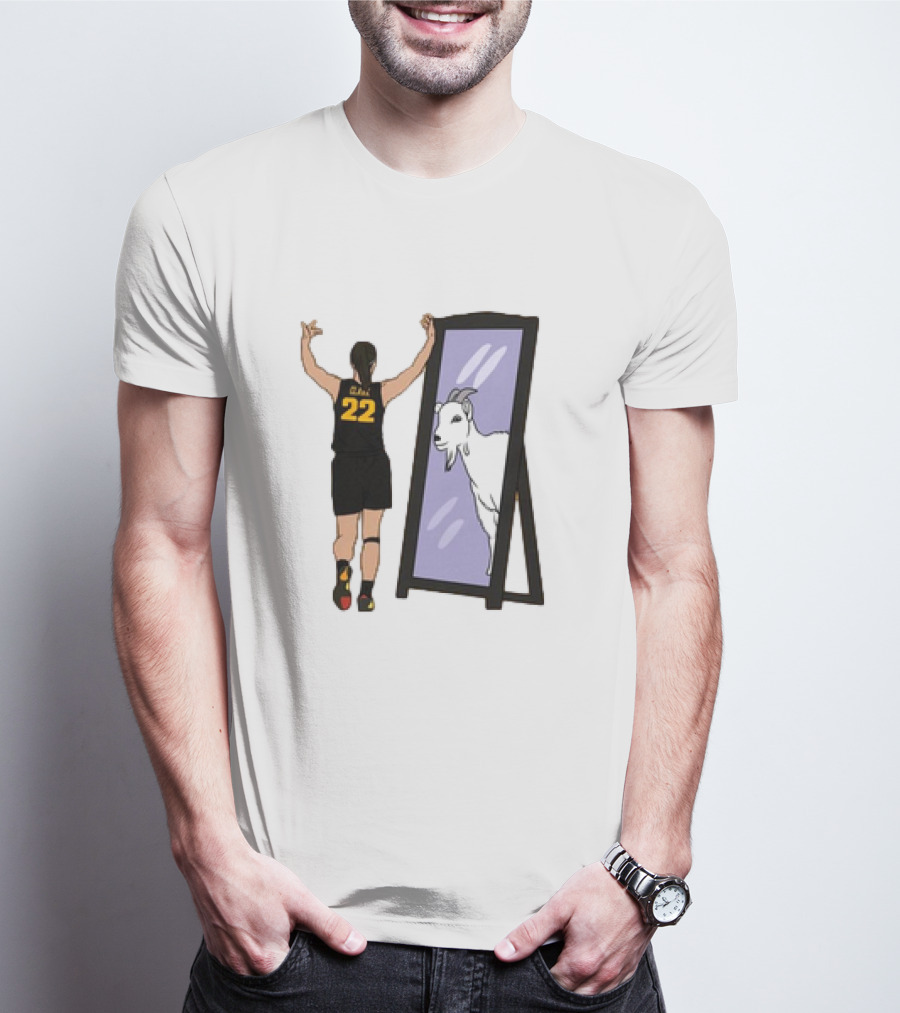 Caitlin Clark 22 Iowa Mirror GOAT T-Shirt