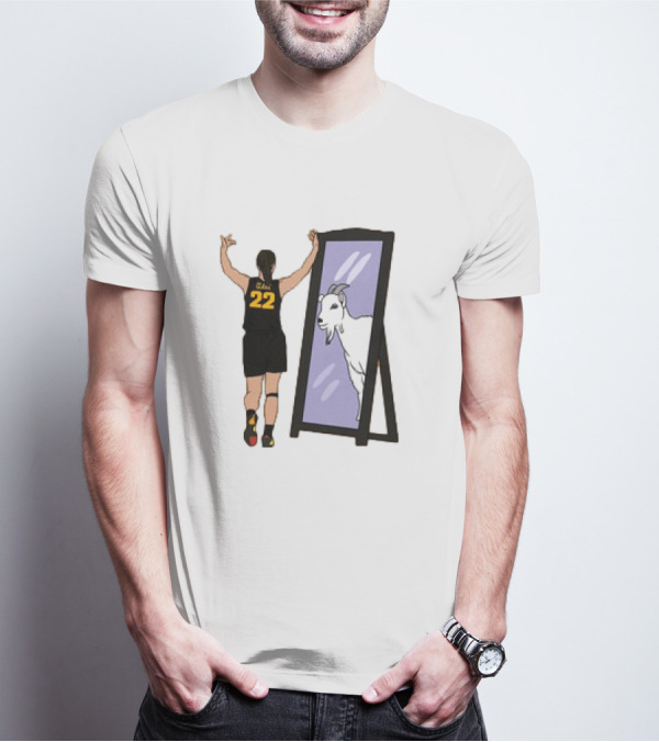 Caitlin Clark 22 Iowa Mirror GOAT T-Shirt