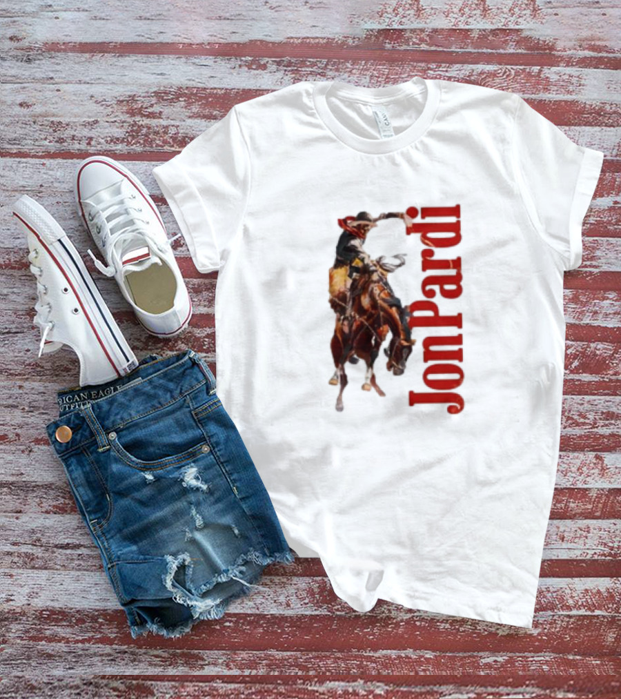 Jon Pardi Cowboy Riding Bronco Wild West T-Shirt