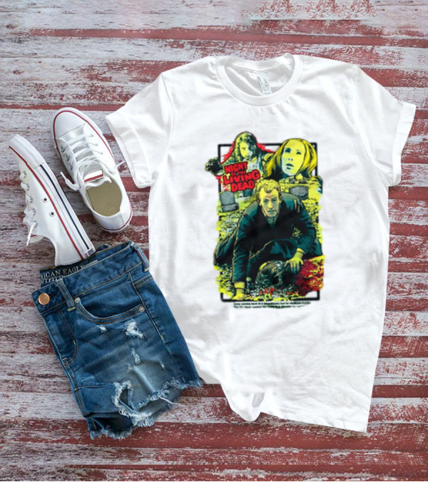 Night Of The Living Dead Classic Horror Scene With Surrounded By Death Faces T-Shirt
