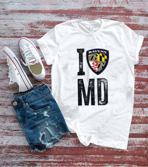 I Ravens Shield MD Baltimore Original T-Shirt