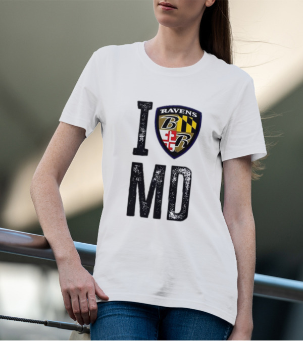 I Ravens Shield MD Baltimore Original T-Shirt